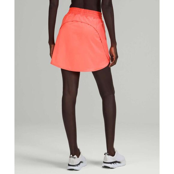 Lululemon Hotty Hot High Rise Skirt Long Raspberry Cream Athletic Shorts Gym 10 - Picture 1 of 7